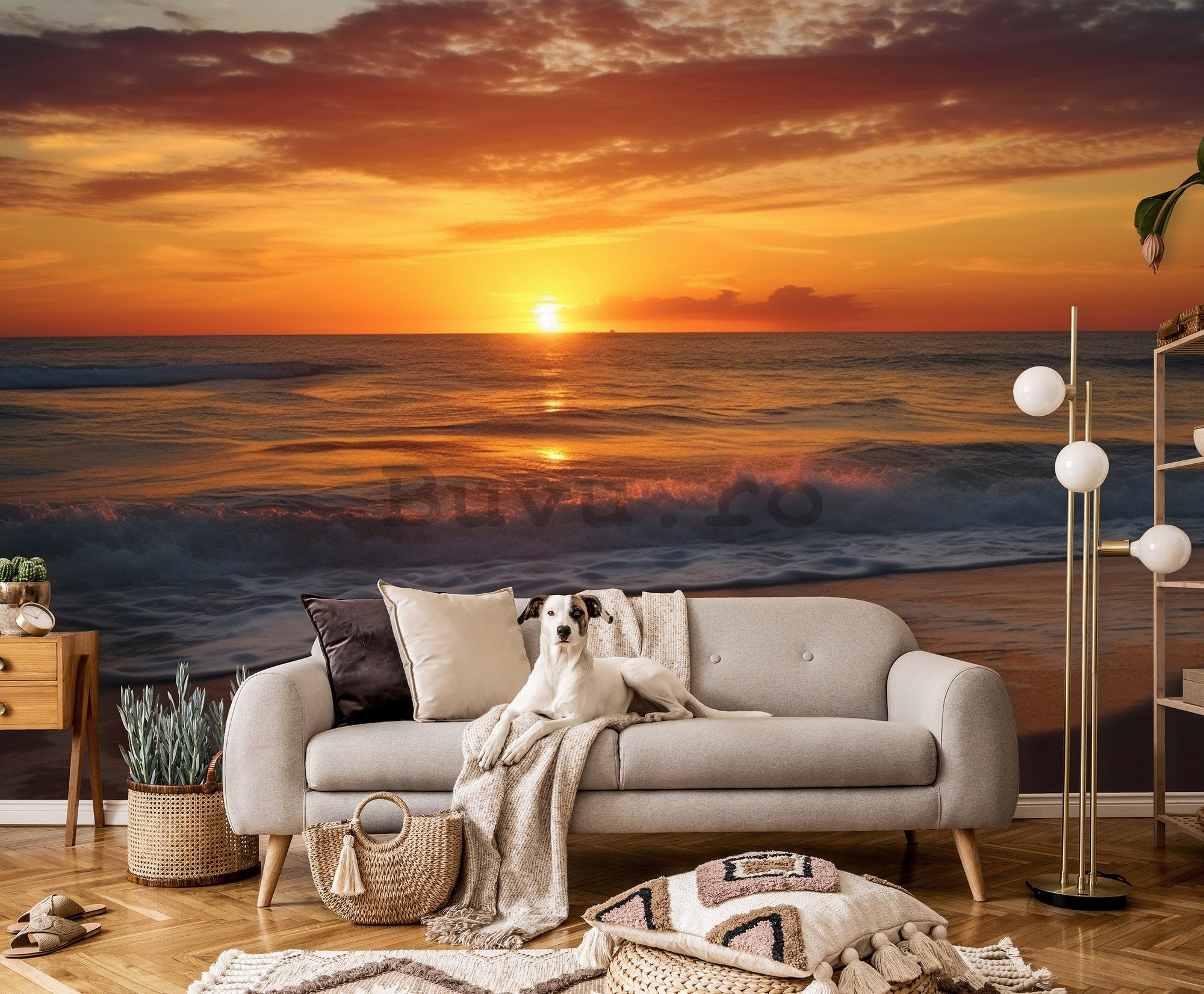 Fototapet vlies: Sea sunrise - 416x254 cm