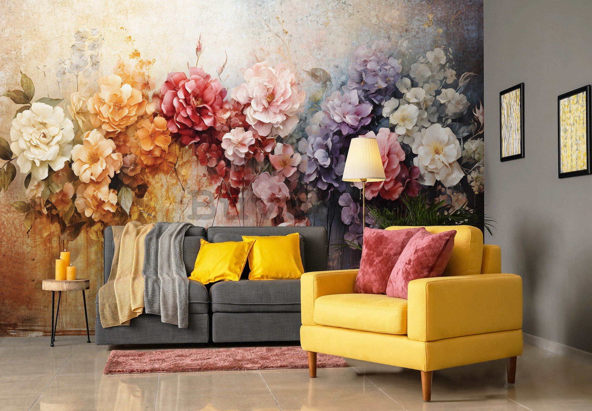 Fototapet vlies: Flowers Colorful Composition - 416x254 cm